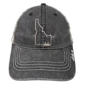 Idaho Slideback Trucker Hat Gray One Size Adjustable Mesh Back 6 Panel Home Free